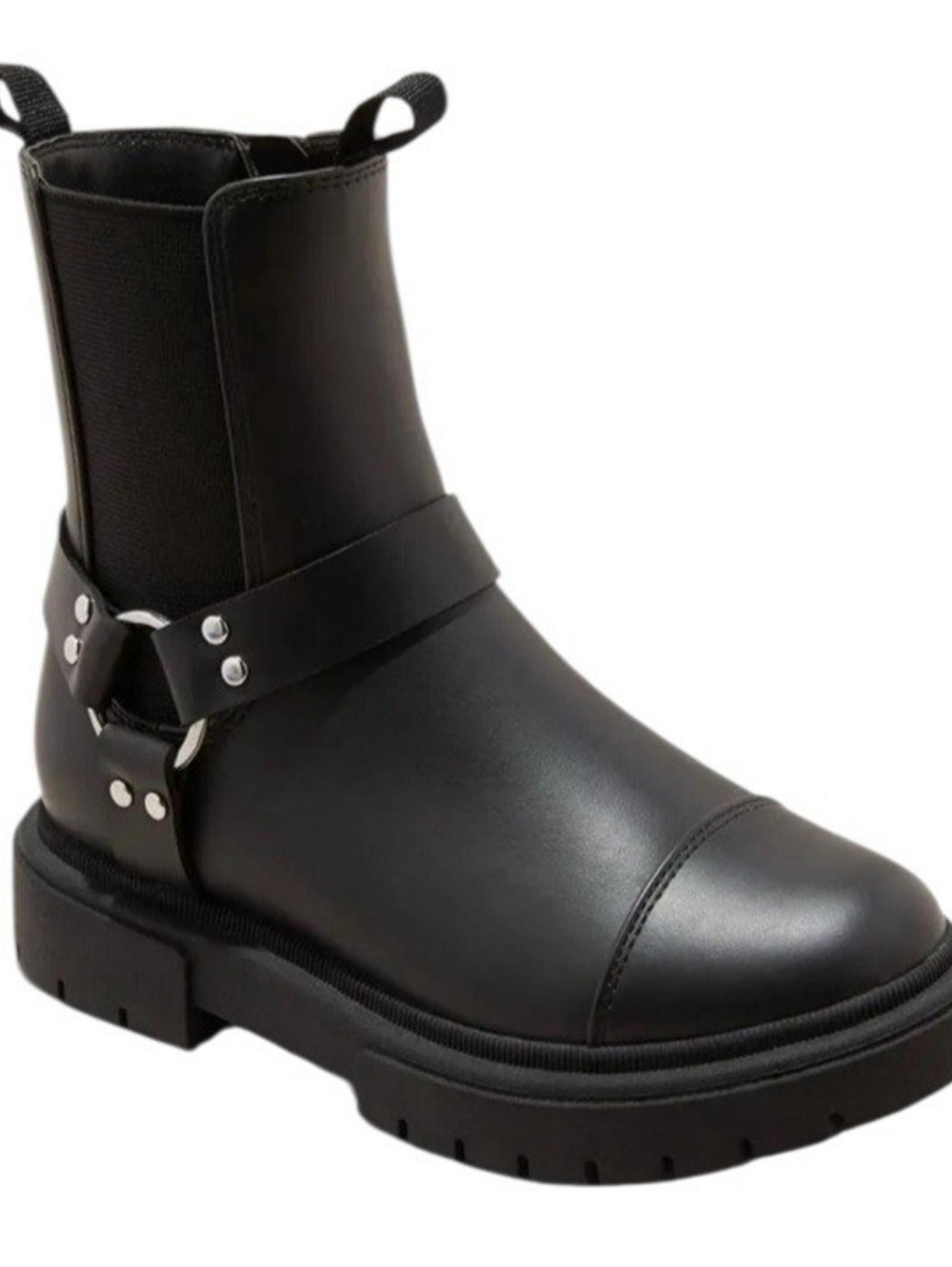 art class Black Girls' Lace-Up Ankle Boots with Buckle Accent